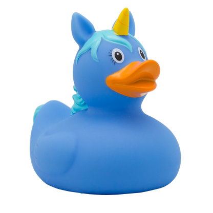 Blue unicorn duck