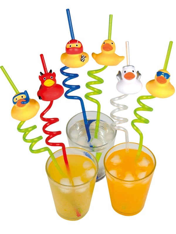 Yellow duck straw