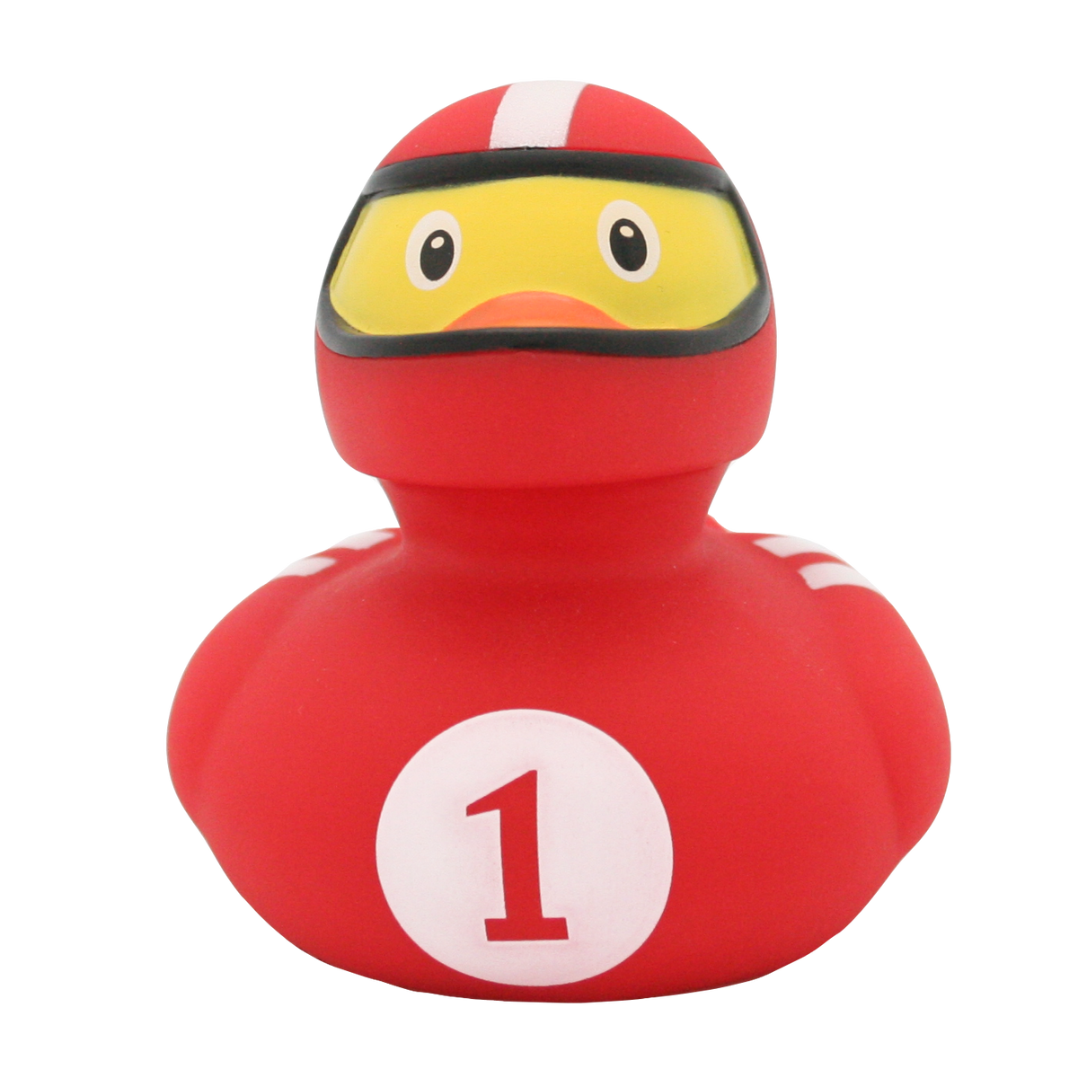 Red racing pilot duck