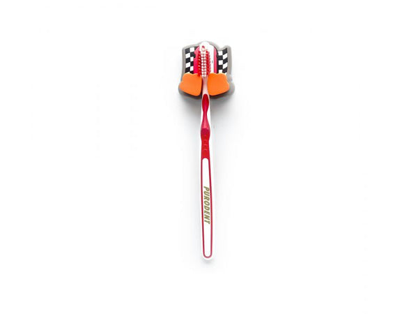 Race duck toothbrush door