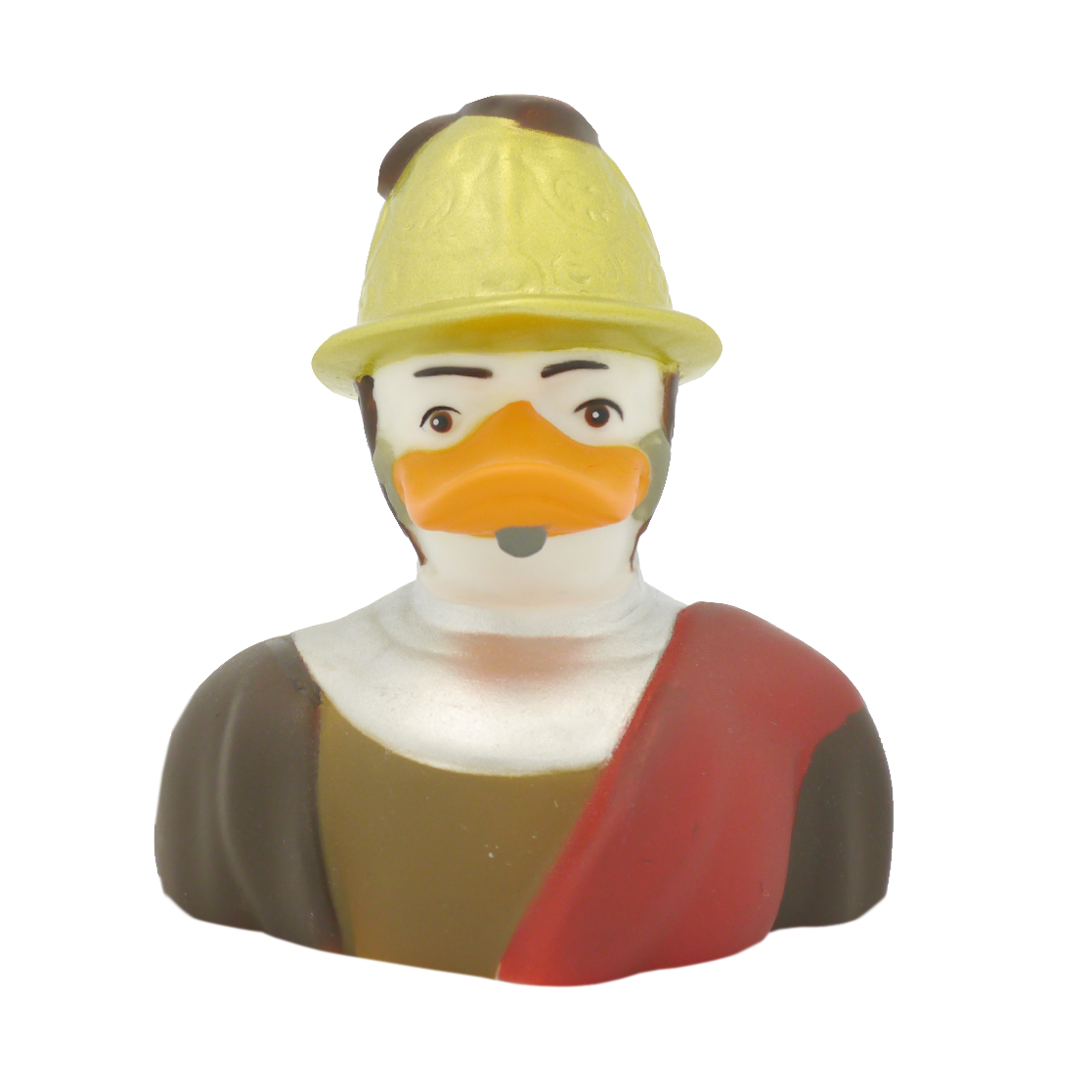 Duck man in the golden helmet