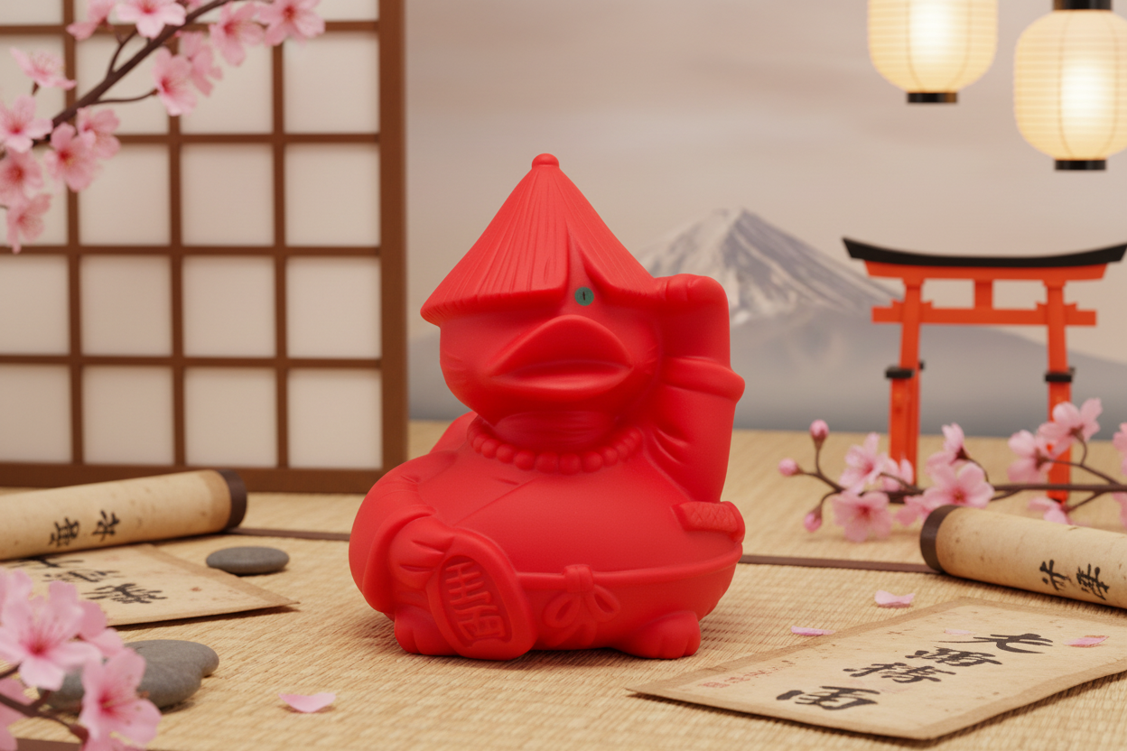Lucky Red Cat Duck