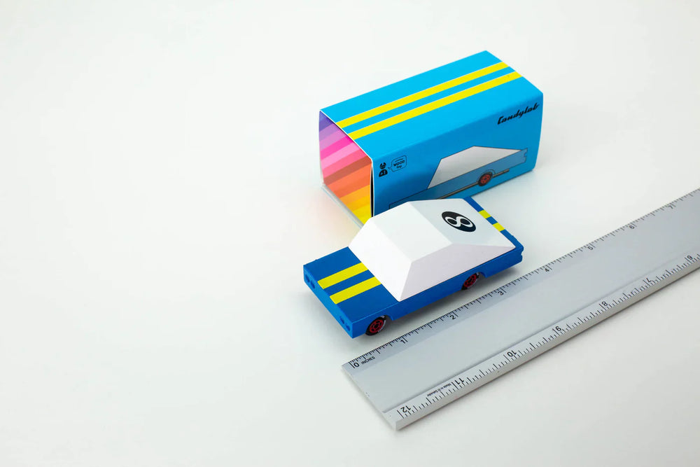 Candycar World Holzauto - Racer Bleu #8