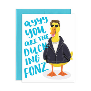 Grußkarte Ente Fonz
