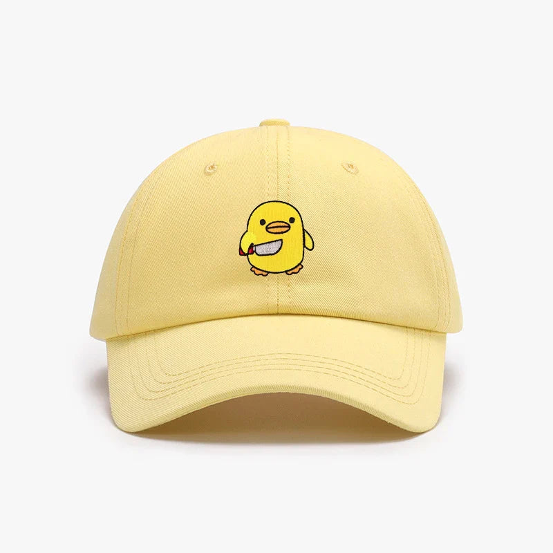 Casquette Canard Jaune Couteau Brodé