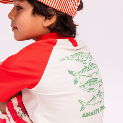 Swimming T-Shirt Short Sleeves - Red - Catch Of The Day
