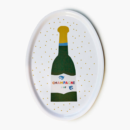 CHAMPAGNE Oval Serving Tray - 31x22cm