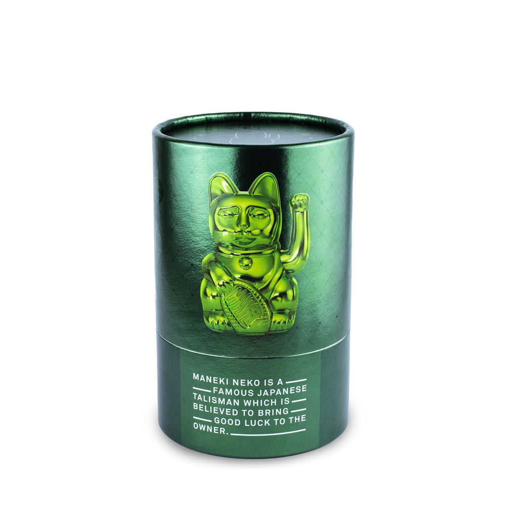 Lucky Cat Glanzend Groen – Xmas Editie