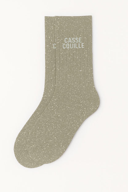 "Pain in the Ass" Glitter Socks - Beige