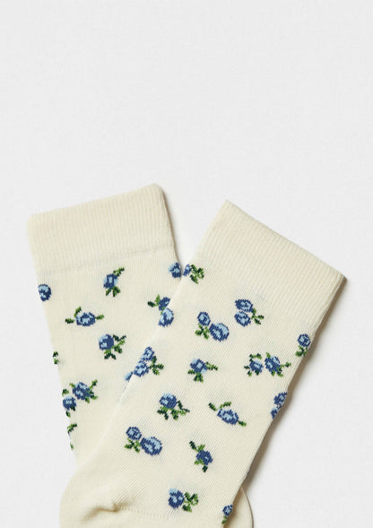 Women's BeLiberty blue 100% organic cotton socks