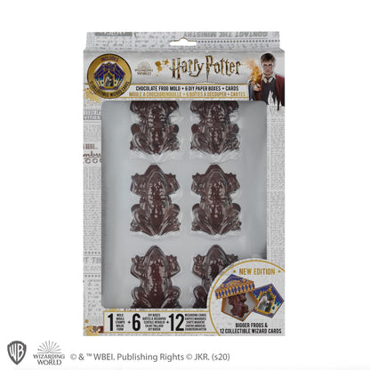 Chocolate Frog Mould + 12 magical cards + 6 Chocolate Frog boxes (new edition)