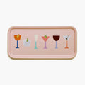 Peach COCKTAILS Serving Tray - 32x15 cm