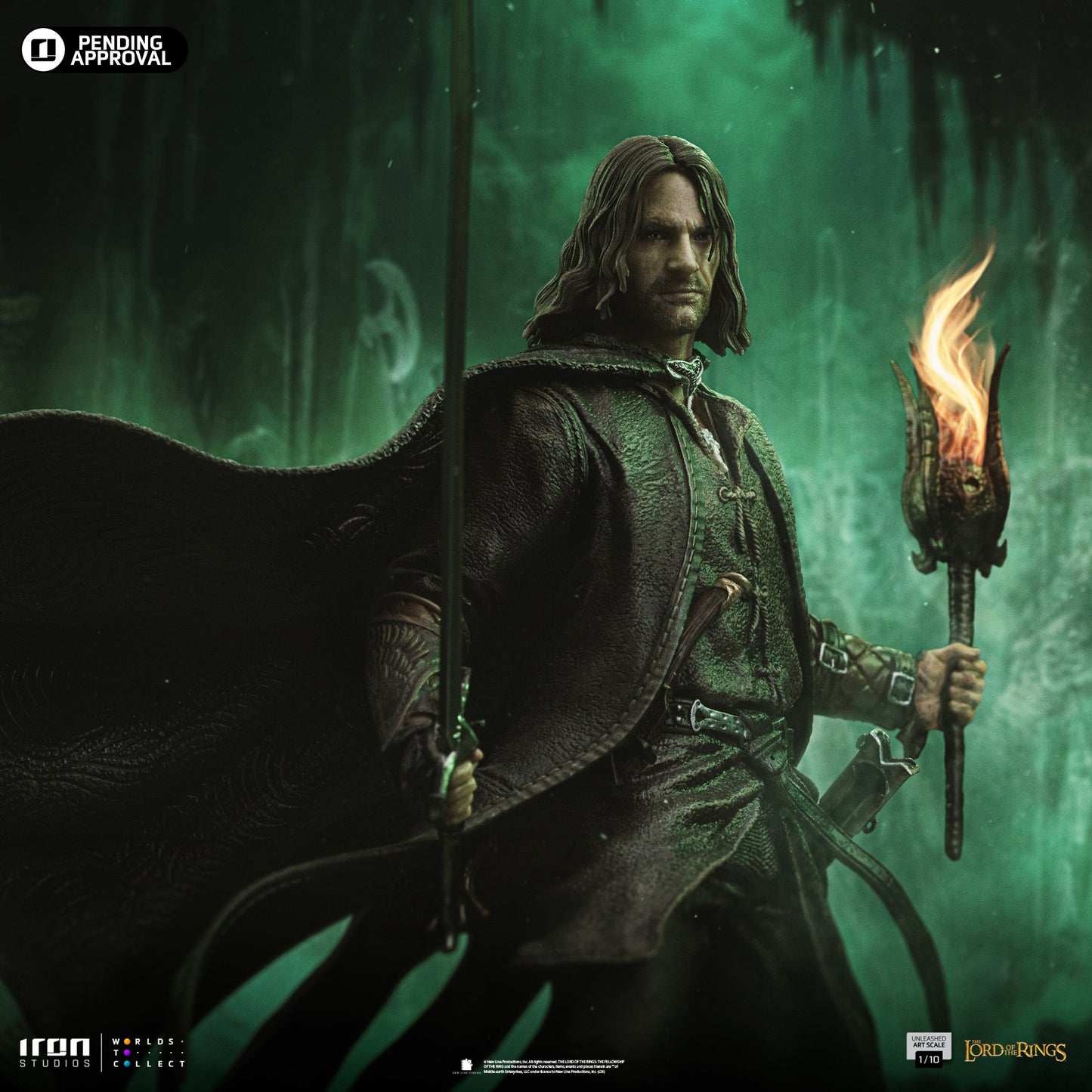 Aragorn Unleashed Statue - The Lord of the Rings - Art Scale 1/10 - Iron Studios