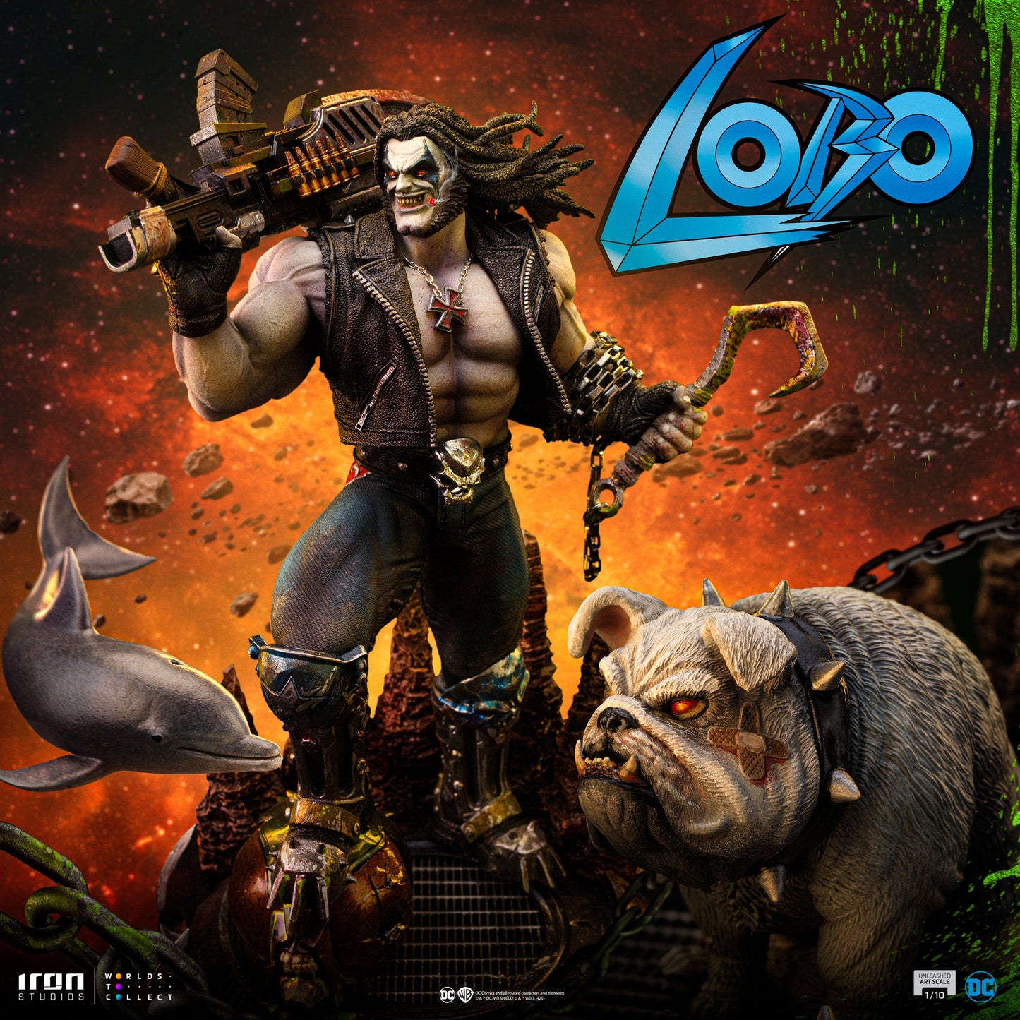 Pre-Order - Lobo Unleashed Statue - DC Comics - Art Scale 1/10 - Iron Studios