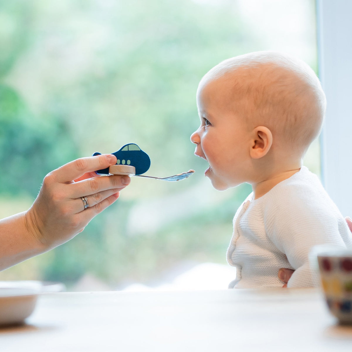 Children's spoon blue plane