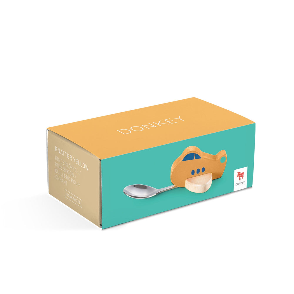Cuillère enfant Knatter Avion jaune - env. 13 cm