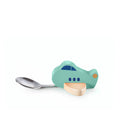 Cuillère enfant Knatter Avion turquoise - env. 13 cm