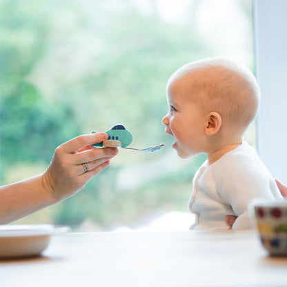 Children's spoon turquoise plane