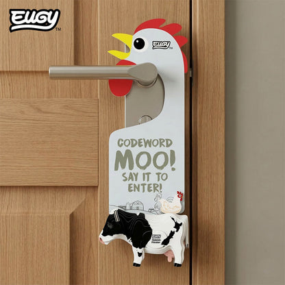 D079 Accroche-porte Vache Holstein