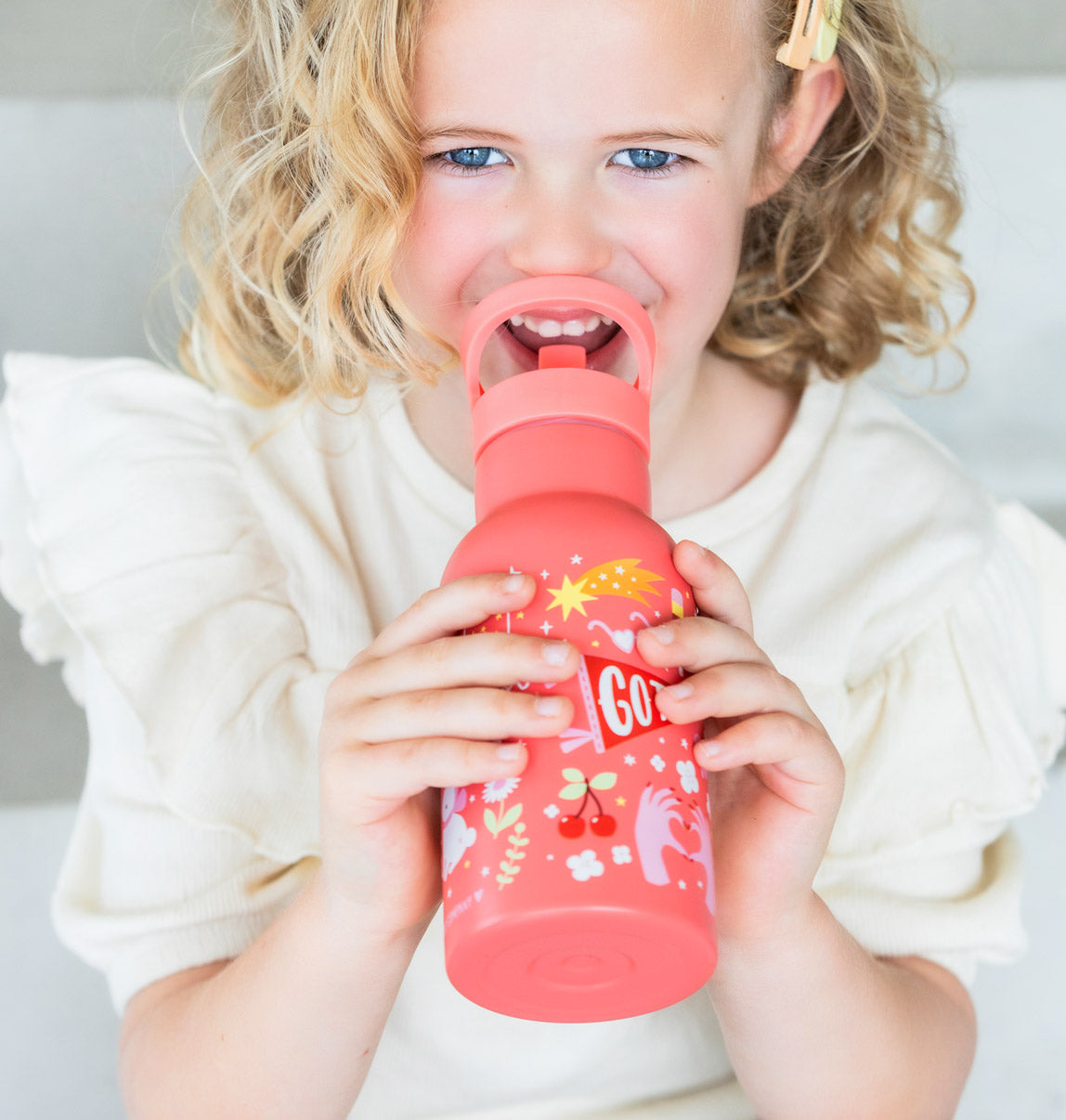Gourde enfant en inox - Fun – vue 5 – A Little Lovely Company