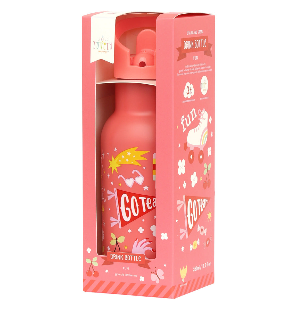 Gourde enfant en inox - Fun – vue 6 – A Little Lovely Company