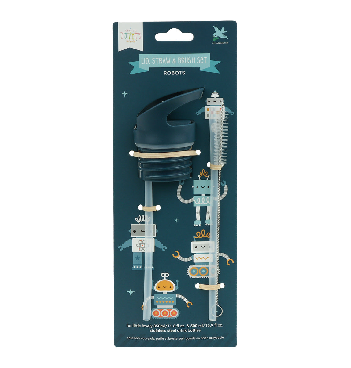 Kit bouchon, paille et goupillon - Robots