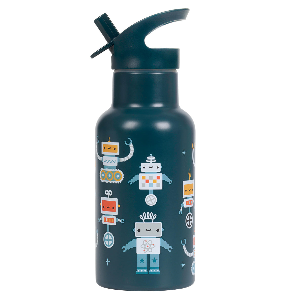 Gourde enfant en inox - Robots – vue 4 – A Little Lovely Company