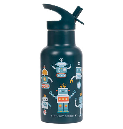 Gourde enfant en inox - Robots – vue 6 – A Little Lovely Company
