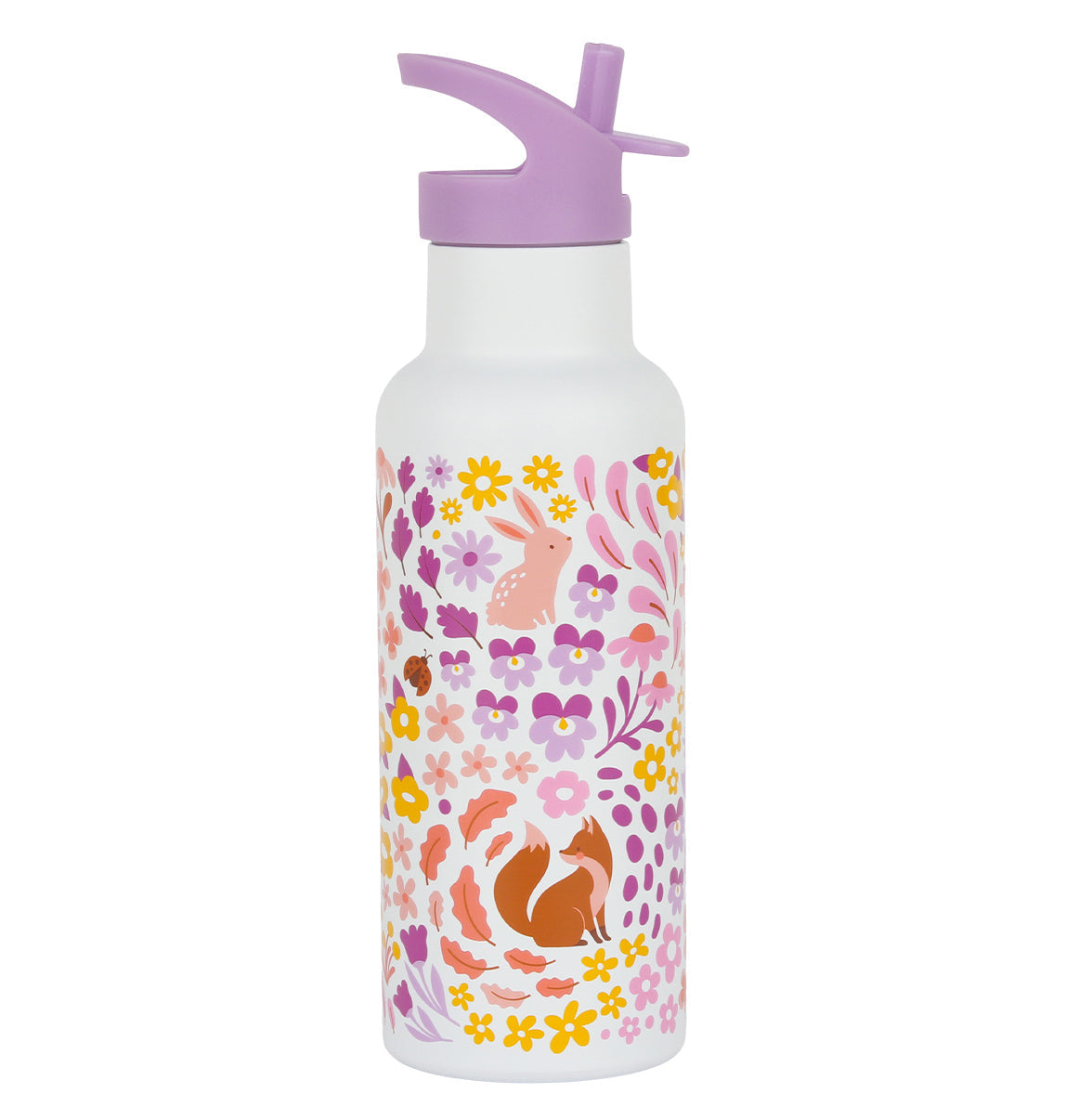 Gourde XL en inox - Jardin fleuri – vue 3 – A Little Lovely Company