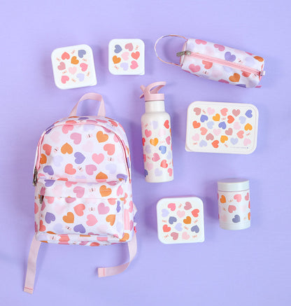 Gourde XL en inox - Cœurs – vue 3 – A Little Lovely Company