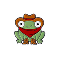 Cowboy Frog Pin