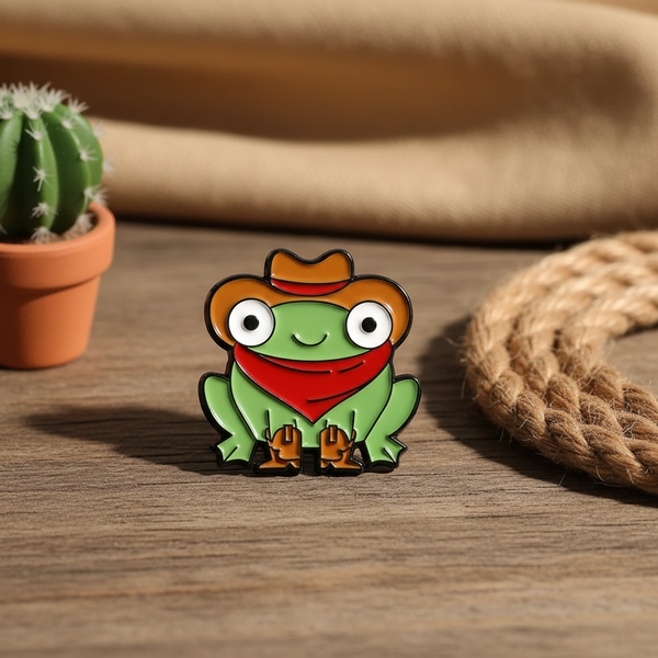 Cowboy-Frosch-Anstecknadel