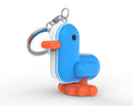Blauwe Duck Racer sleutelhanger