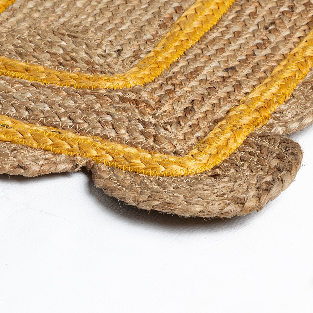 Jute doormat – yellow