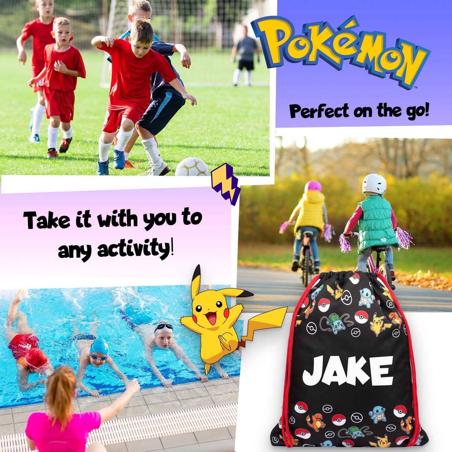 Pokémon Sac à cordon for enfant