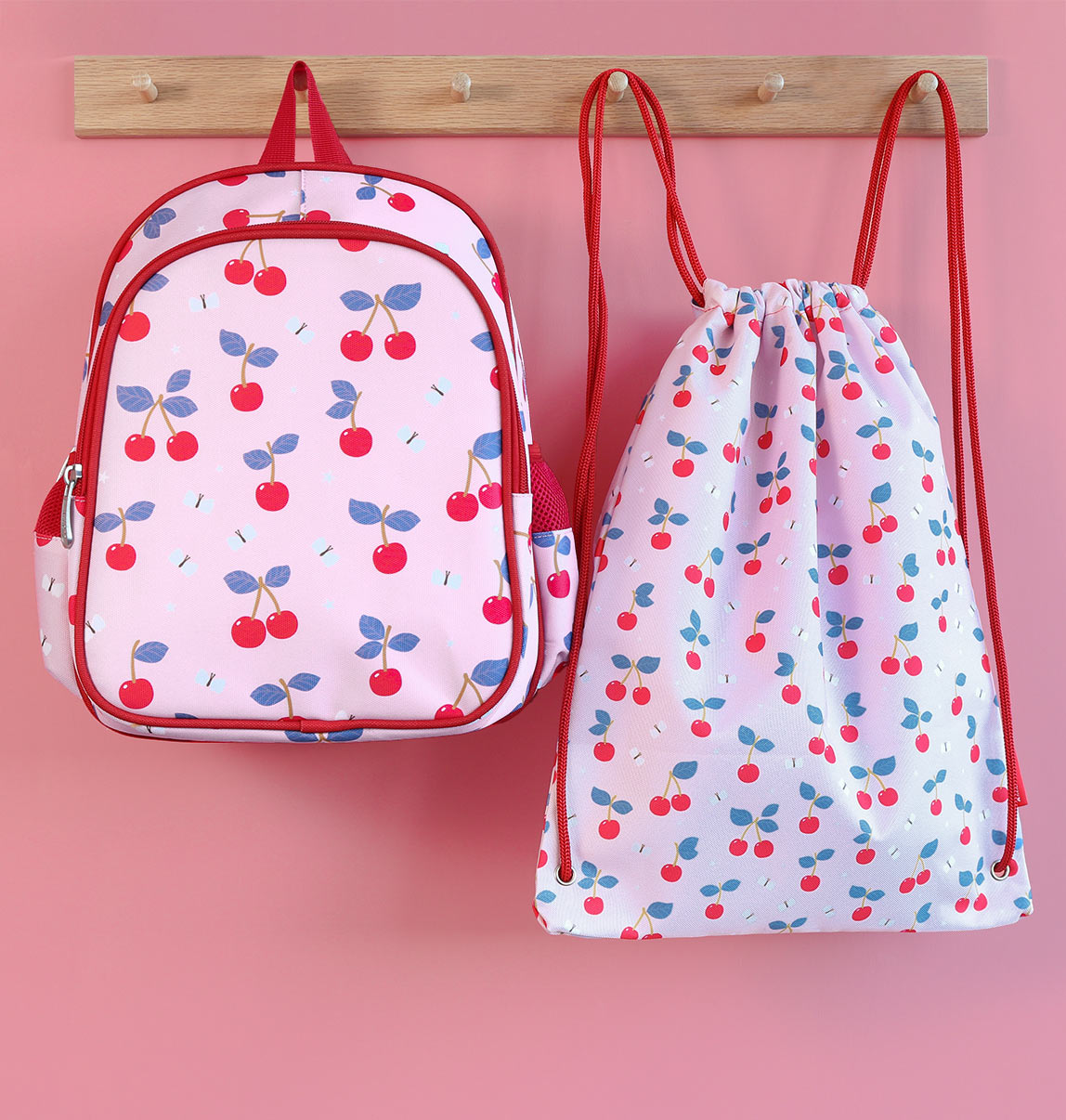 Sac à cordons enfant - Cerises – vue 6 – A Little Lovely Company
