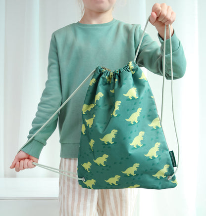 Sac à cordons enfant - Dinosaure – vue 2 – A Little Lovely Company