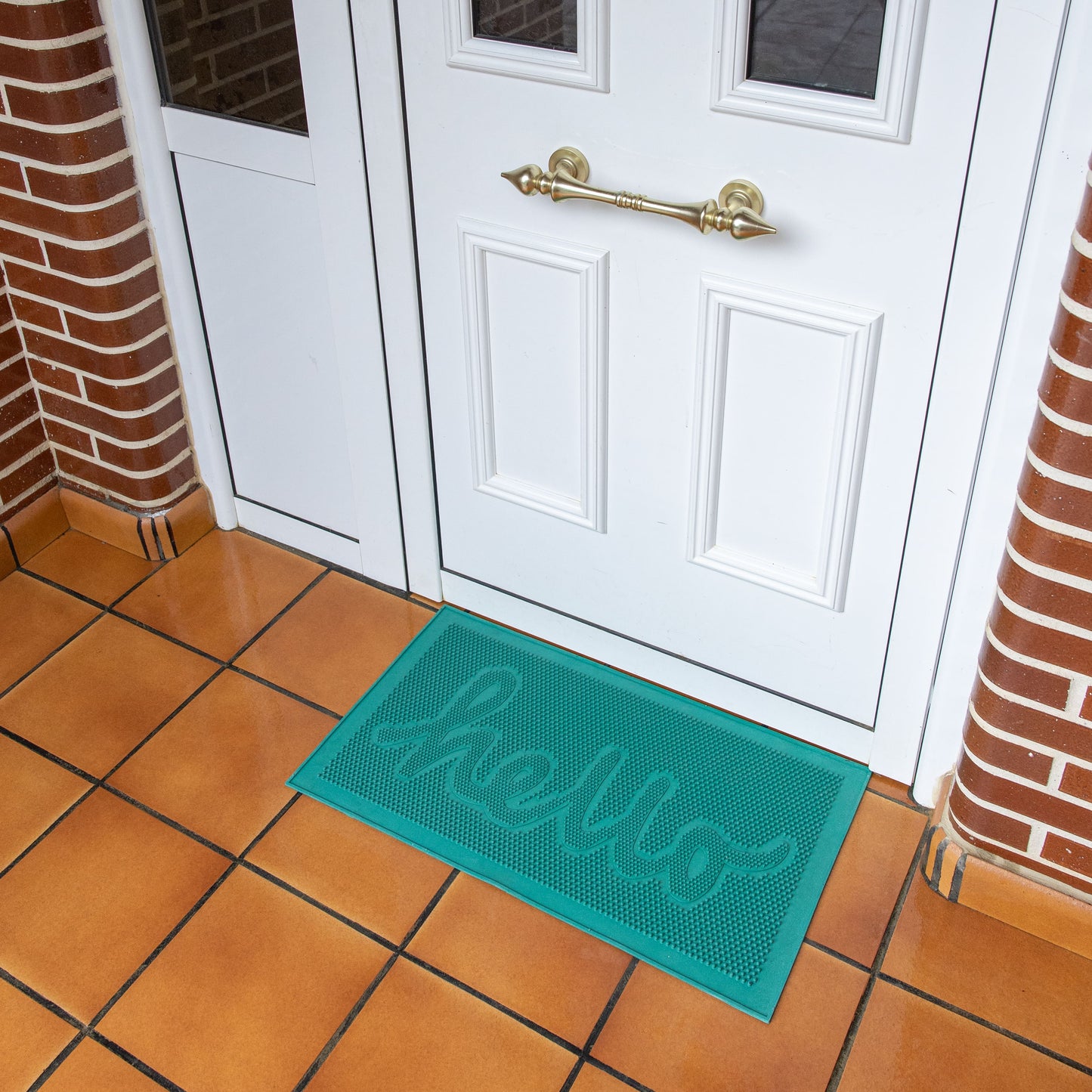 Paillasson en Caoutchouc « Hello » Vert – Fisura – vue 3