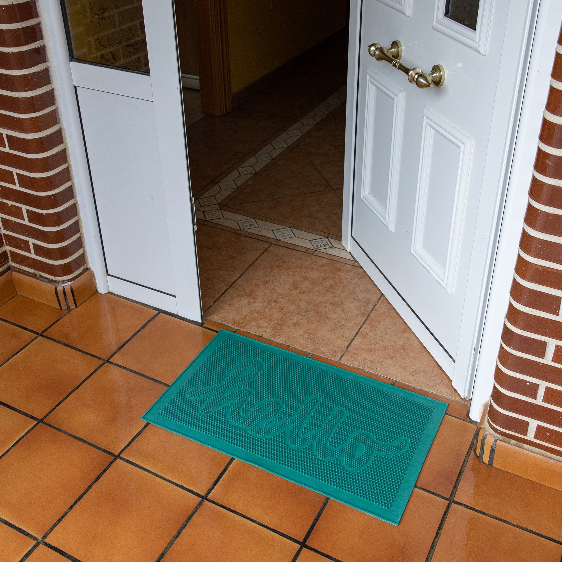 Paillasson en Caoutchouc « Hello » Vert – Fisura – vue 4