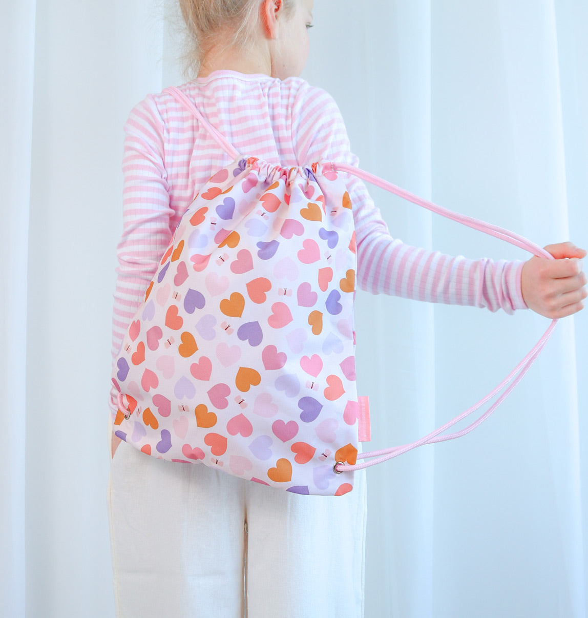 Sac à cordons enfant - Cœurs