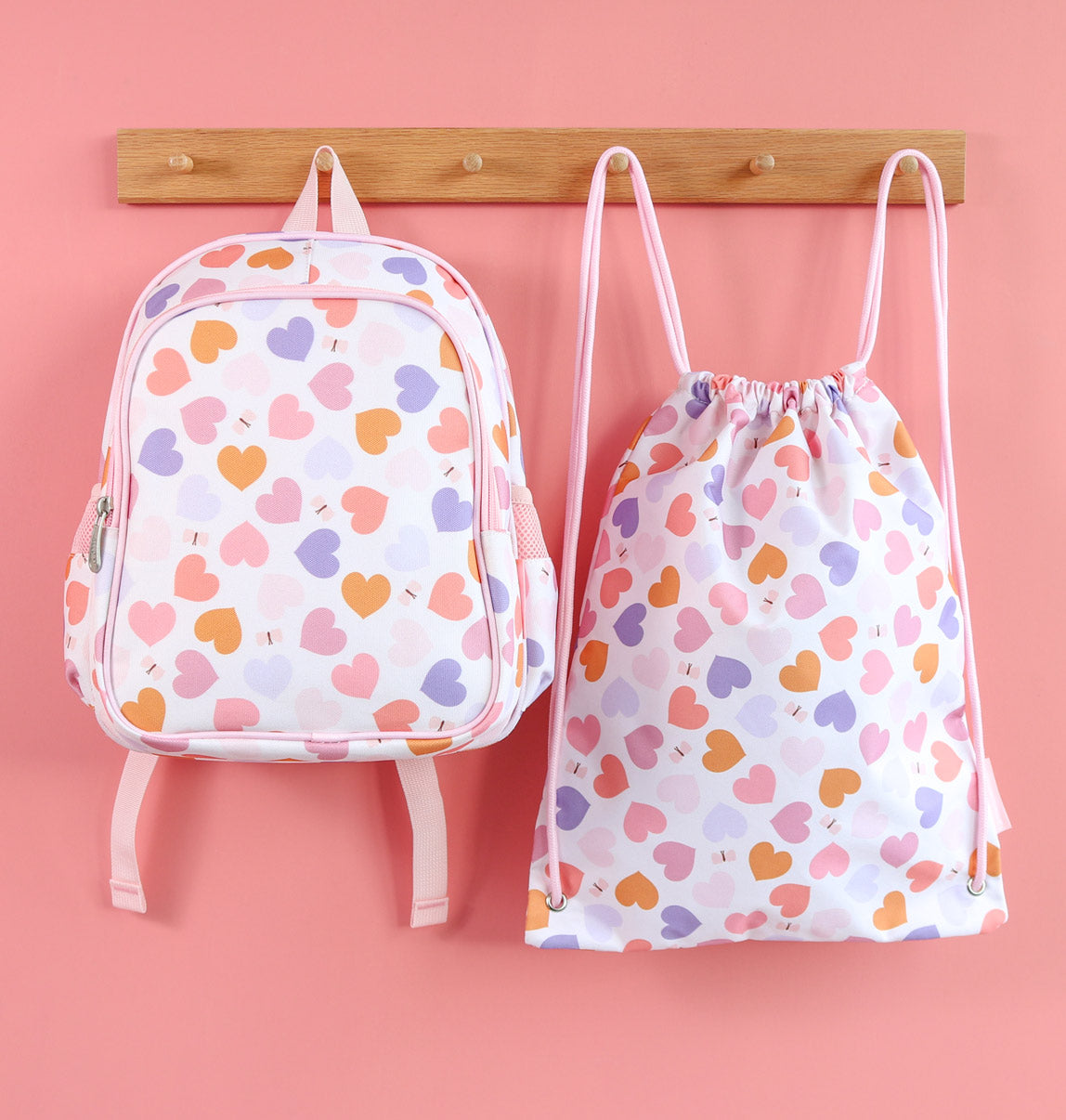 Sac à cordons enfant - Cœurs – vue 5 – A Little Lovely Company