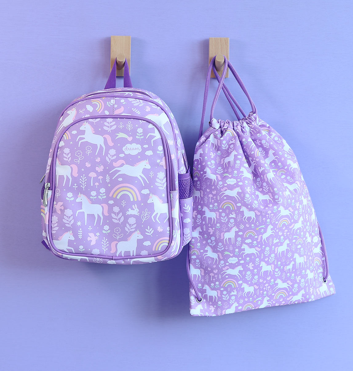 Sac à cordons enfant - Unicorn Dreams – vue 6 – A Little Lovely Company