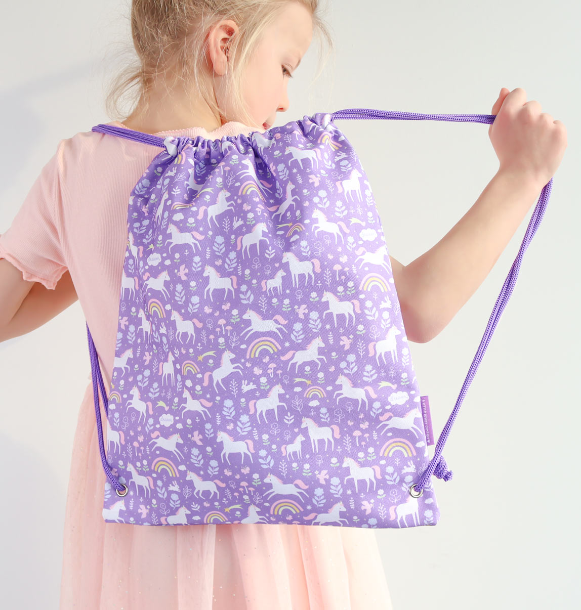 Sac à cordons enfant - Unicorn Dreams – vue 3 – A Little Lovely Company