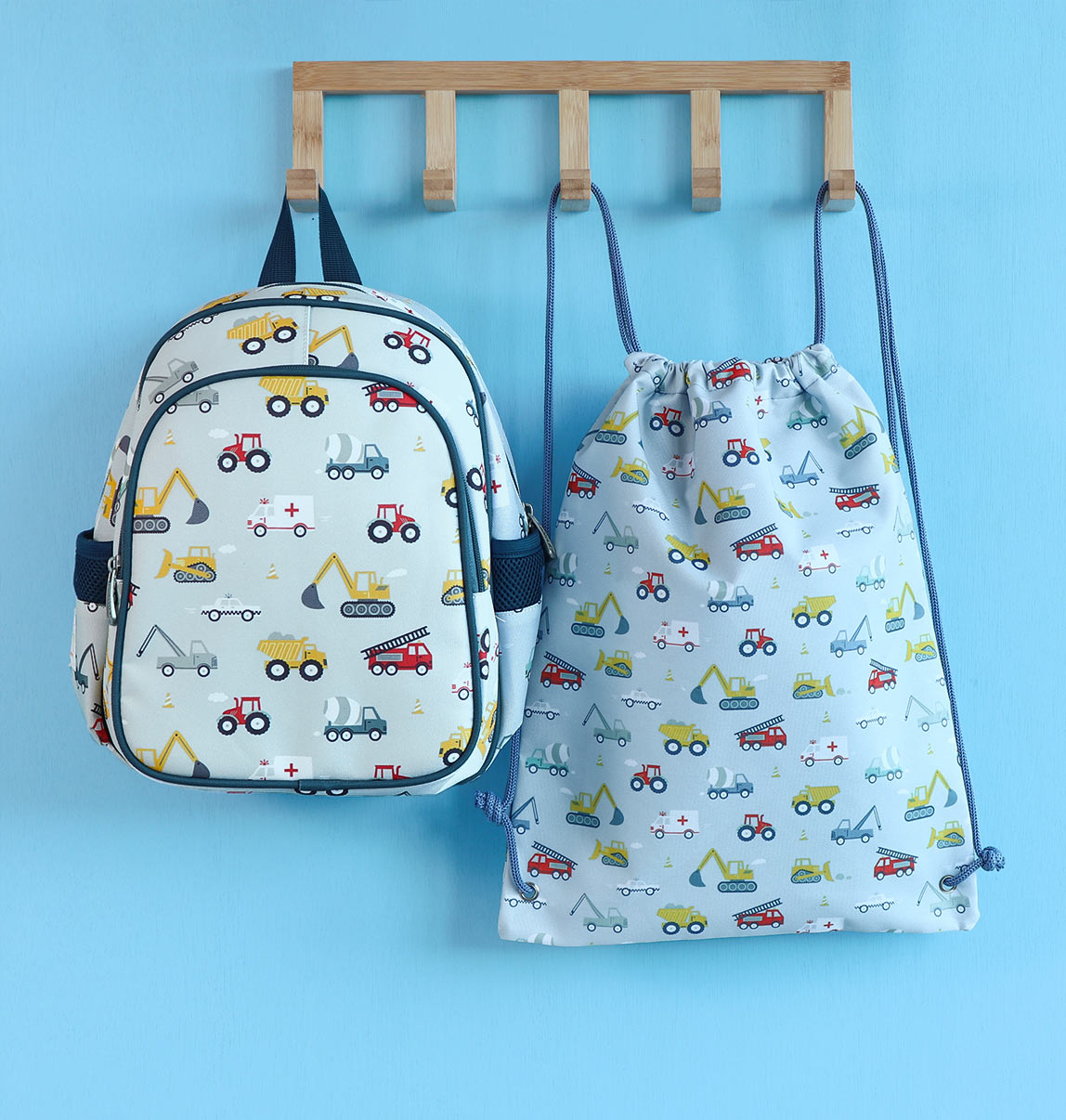 Sac à cordons enfant - Véhicules – vue 6 – A Little Lovely Company