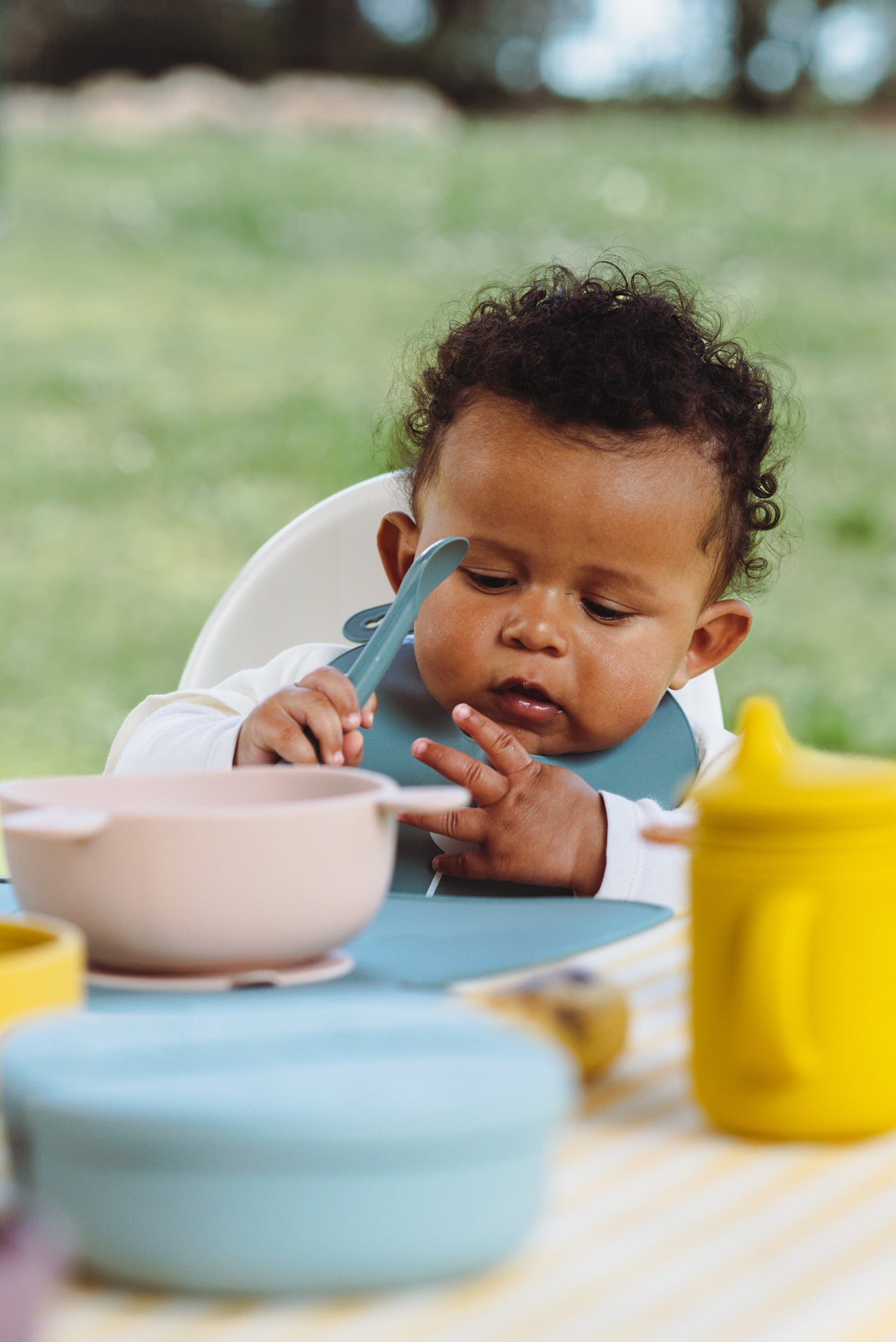 Iceberg Silicone Placemat, Spoon, and Learning Bowl Set