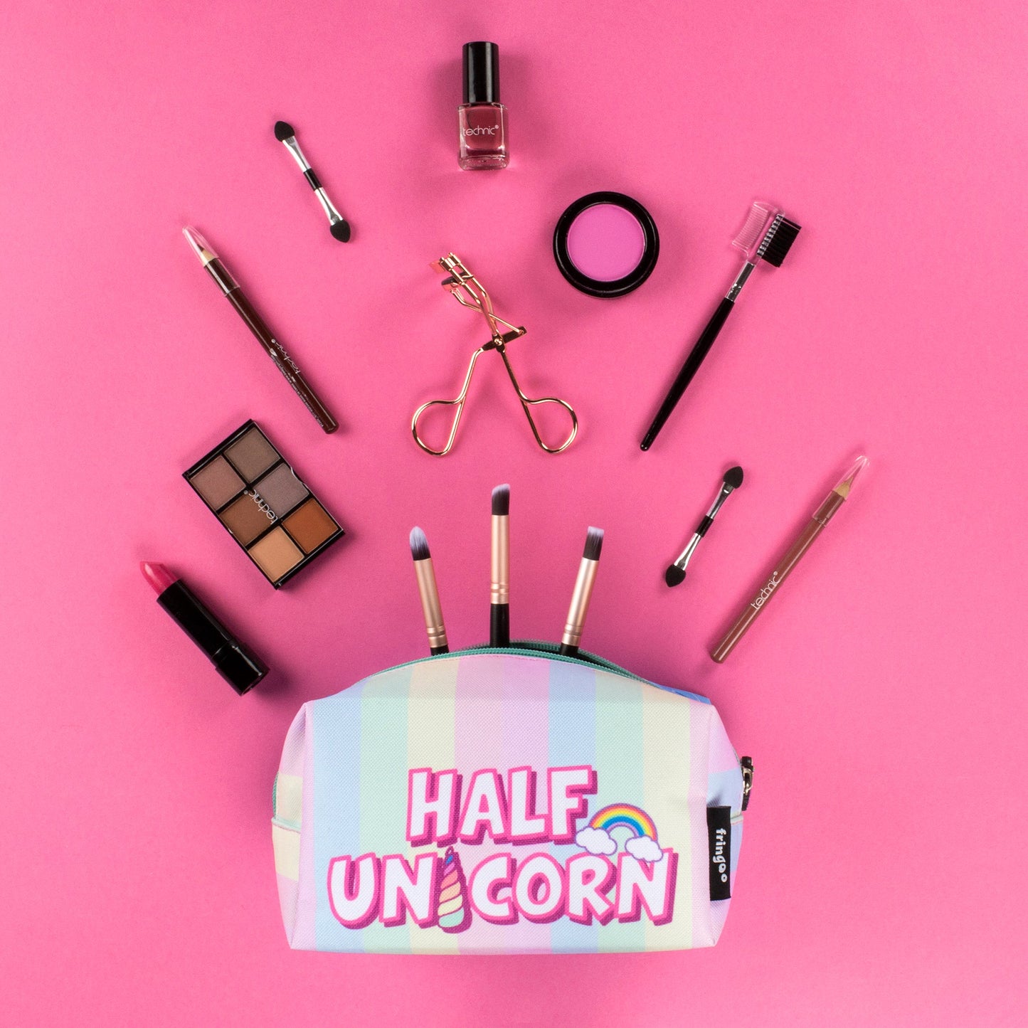 Half & Half Pencil Case/Makeup Bag