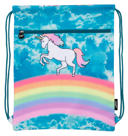 Personalized Drawstring Bag - Unicorn Clouds