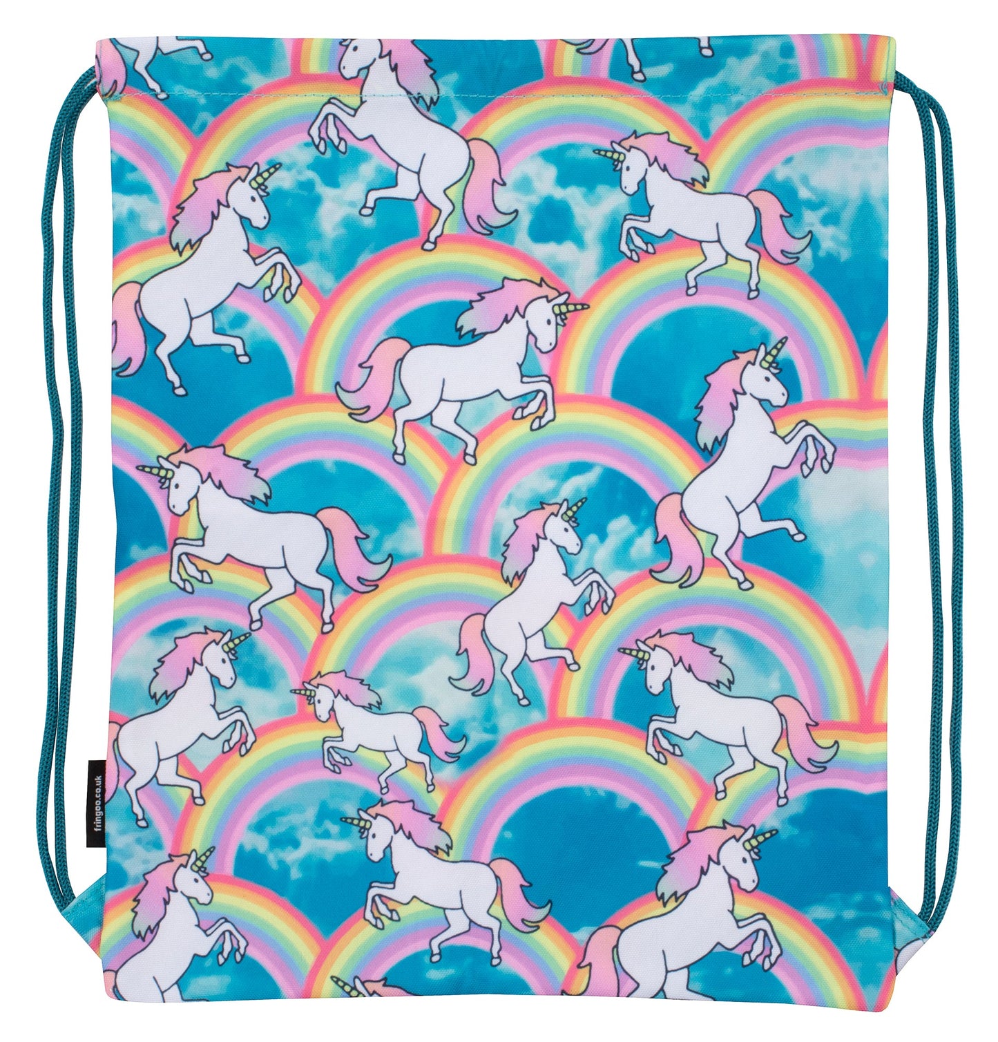 Personalized Drawstring Bag - Unicorn Clouds