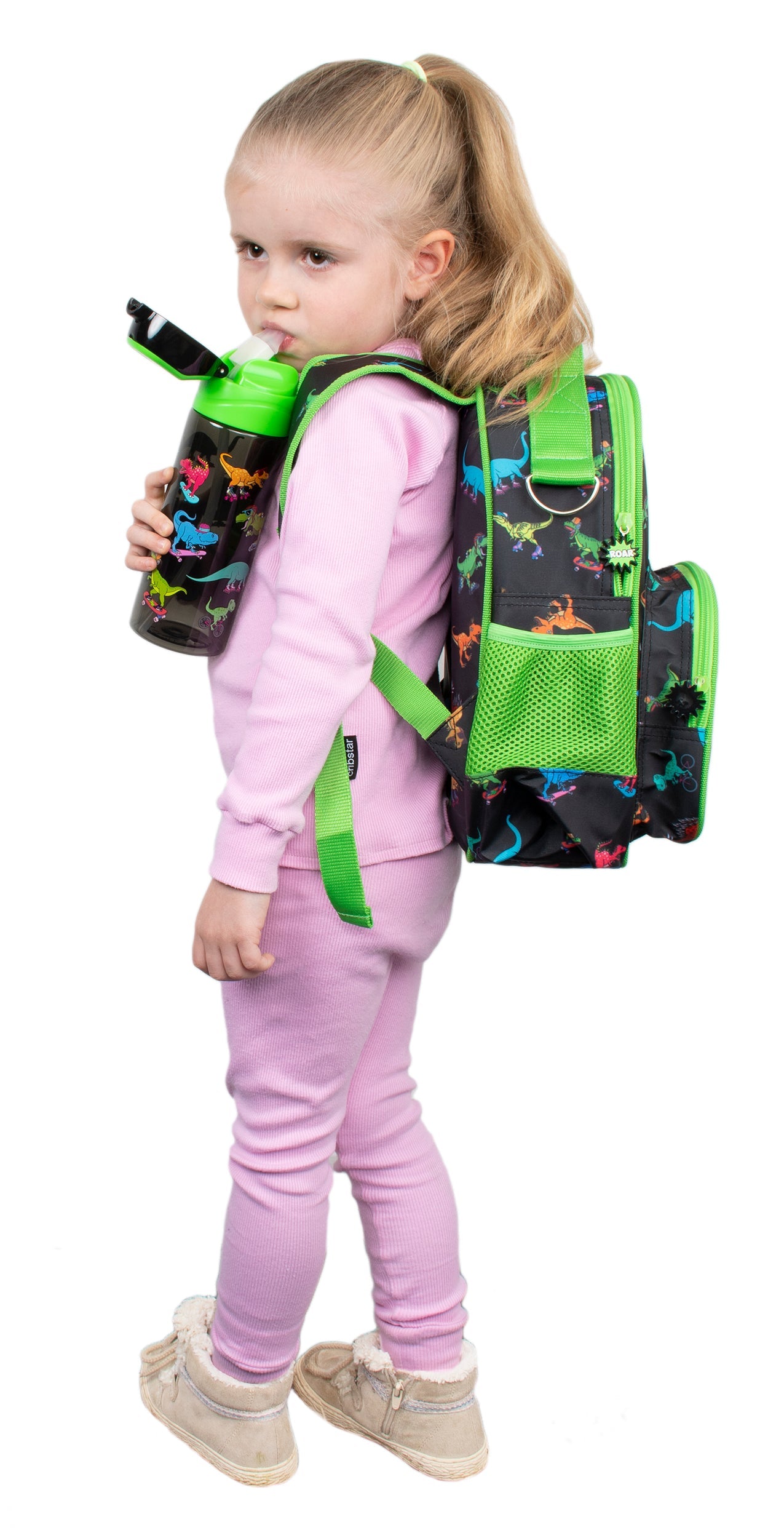 Kids School Backpack - Skater Dinosaurs