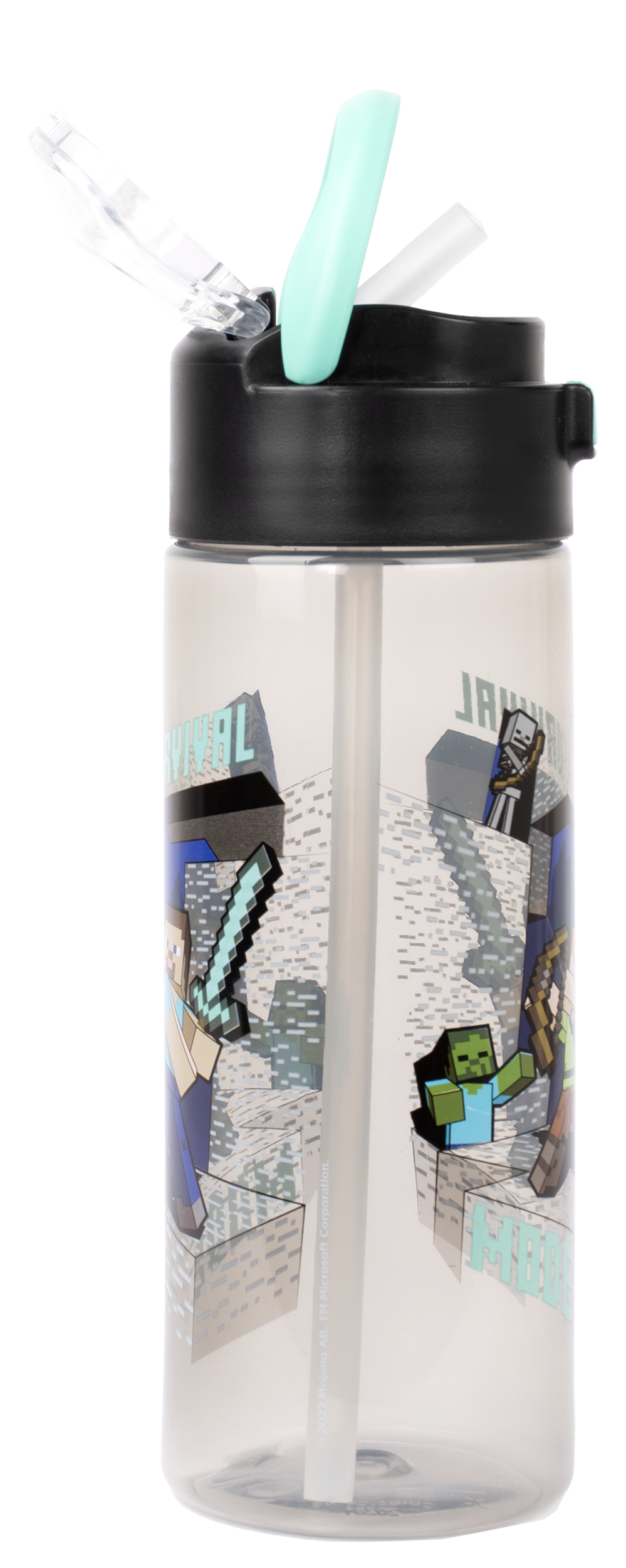 Minecraft Bottle avec paille 700ml – Steve & Alex